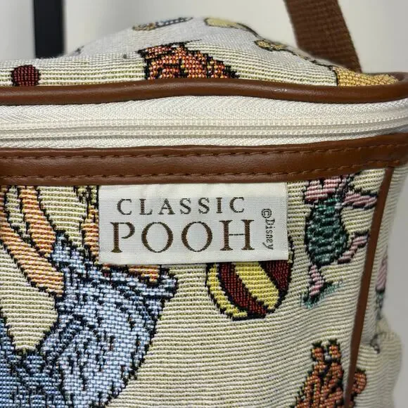 Disney Classic Pooh Tapestry Diaper Bag Bottle Holder Baby Utility Carryall NWT - Picture 6 of 15